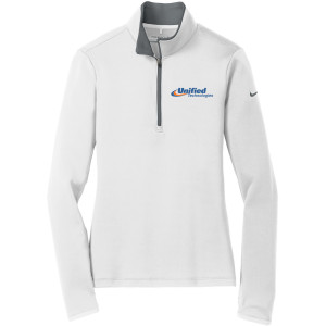 Nike Ladies Dri-FIT Stretch 1/2-Zip Cover-Up - 779796 (Blue Logo)