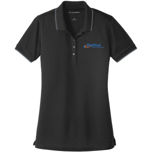 Port Authority® Ladies Dry Zone® UV Micro-Mesh Tipped Polo - LK111 (Blue Logo)