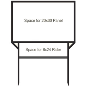 20 x 30 Real Estate Frame, 1 Rider Slot