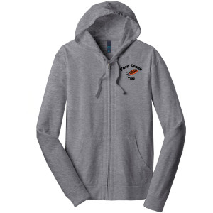 District ® Jersey Full-Zip Hoodie - DT1100 (Black Logo) Screen Print