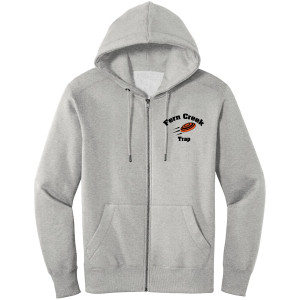 District® Perfect Weight® Fleece Full-Zip Hoodie - DT1103 (Black Logo) Screen Print