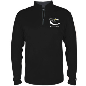 2102 Black Polyester Dri-fit 1/4 Zip YOUTH