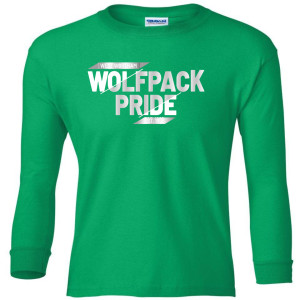 Youth Long Sleeve Cotton Shirt Wolfpack Pride