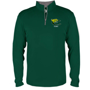 B4102 ADULT 1/4 Zip Dk Green