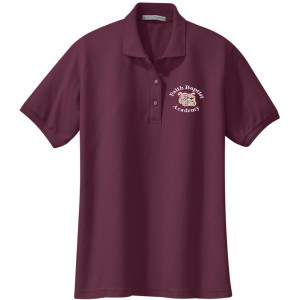 Ladies Maroon Faith Baptist Cotton Blend Polo