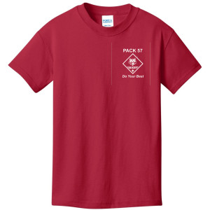 PC54Y Red Cotton Tee YOUTH