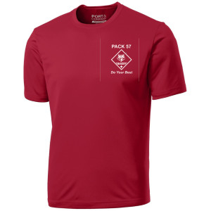 PC380 Red Polyester Tee ADULT