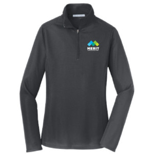Merit Port Authority Ladies Pinpoint Mesh 1/2-Zip - L806