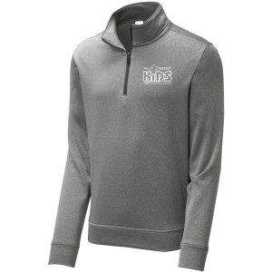 Sport-Tek ® PosiCharge ® Sport-Wick ® Heather Fleece 1/4-Zip Pullover – ST263 (White Logo)