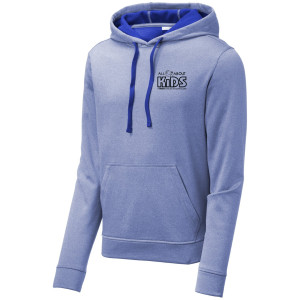 Sport-Tek ® PosiCharge ® Sport-Wick ® Heather Fleece Hooded Pullover – ST264 (Black Logo)