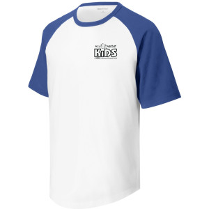 Sport-Tek® Short Sleeve Colorblock Raglan Jersey – T201 (Black Logo)