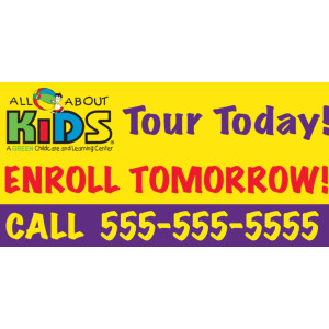 All About Kids - Tour Today - 8'x4' Banner