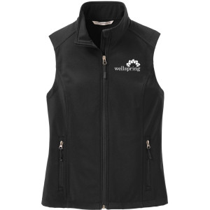 Port Authority® Ladies Core Soft Shell Vest - L325 (White Logo)