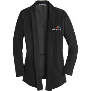 Port Authority® Ladies Interlock Cardigan - L807 (White Rainbow Logo)