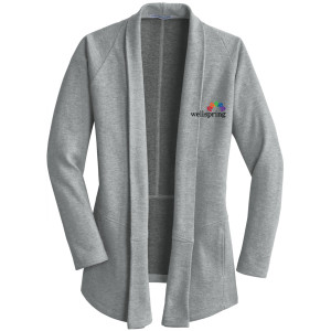 Port Authority® Ladies Interlock Cardigan - L807 (Black Rainbow Logo)