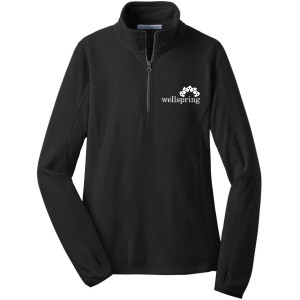 Port Authority® Ladies Microfleece 1/2-Zip Pullover - L224 (White Logo)