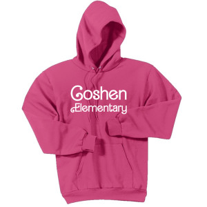 Port & Company® Core Fleece Pullover Hooded Sweatshirt - PC78H (White Barbie Logo)