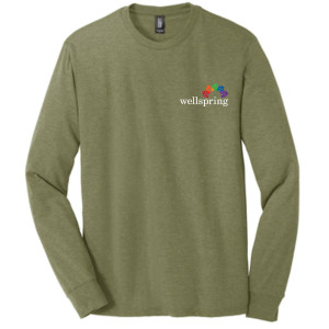 District ® Perfect Tri ® Long Sleeve Tee - DM132 (White Rainbow Logo)