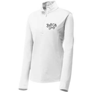 Sport-Tek® Ladies PosiCharge® Competitor™ 1/4-Zip Pullover - LST357 (Charcoal Logo)