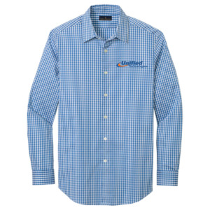 Brooks Brothers® Tech Stretch Patterned Shirt - BB18006 (Blue Logo)