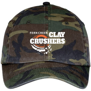 Clay Crushers - Port Authority® Camouflage Cap - C851 (White Logo) Embroidery