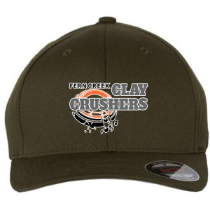 Clay Crushers - Flexfit - Cotton Blend Cap - 6277 (Outlined Logo) Embroidery