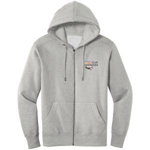 Clay Crushers - District® Perfect Weight® Fleece Full-Zip Hoodie - DT1103 (Outlined Logo) DTF
