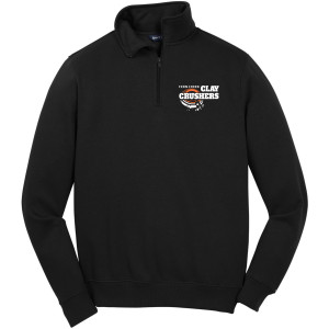 Clay Crushers - Sport-Tek® 1/4-Zip Sweatshirt - ST253 (White Logo) Embroidery