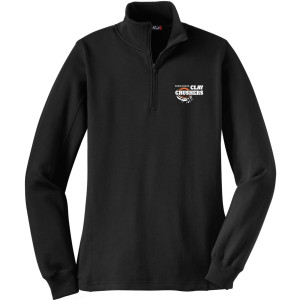 Clay Crushers - Sport-Tek® Ladies 1/4-Zip Sweatshirt - LST253 (White Logo) Embroidery