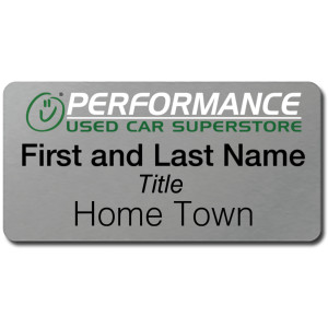 Performance Used Car Superstore – Name Tag