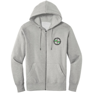 Fern Creek High Power Rifle Range - District® Perfect Weight® Fleece Full-Zip Hoodie - DT1103 (Black Logo) DTF