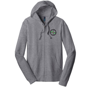 Fern Creek High Power Rifle Range - District ® Jersey Full-Zip Hoodie - DT1100 (Black Logo) DTF