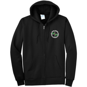 Fern Creek High Power Rifle Range - Port & Company® Essential Fleece Full-Zip Hooded Sweatshirt - PC90ZH (White Logo) DTF