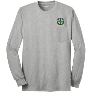 Fern Creek High Power Rifle Range - Gildan® - Ultra Cotton® 100% US Cotton Long Sleeve T-Shirt with Pocket - 2410 (Black Logo) DTF