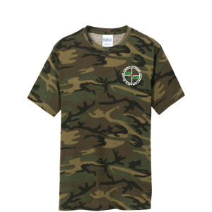 Fern Creek High Power Rifle Range - Port & Company® Core Cotton Camo Tee - PC54C (White Logo) DTF