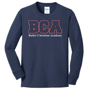 PC54YLS Navy LS Cotton Tee (YOUTH)