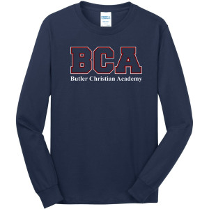 PC54LS Navy LS Cotton Tee (ADULT)