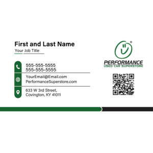 Performance Used Car Superstore - Business Cards