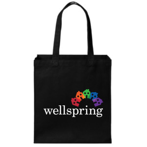 Port Authority® Cotton Canvas Over-the-Shoulder Tote - BG426 (White Rainbow Logo)