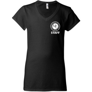 Softstyle Ladies V-Neck - Wht Ink