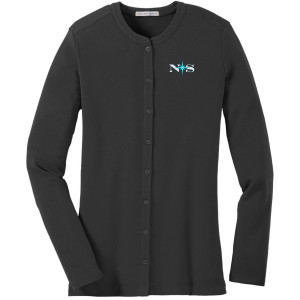 NORTHSTAR EMB Ladies Button Front Cardigan