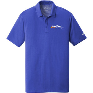 Nike Dri-FIT Hex Textured Polo - NKAH6266 (White Logo)