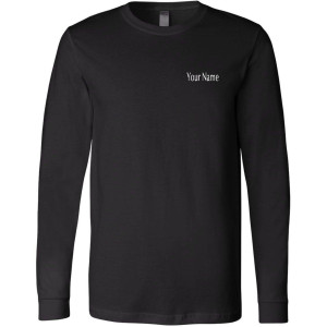 Customizable Long Sleeve Shirt White Imprint