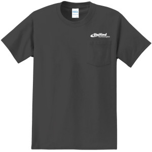 Port & Company® Tall Essential Pocket Tee - PC61PT (White Logo)