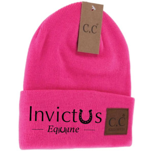 Fuchsia Embroidered C.C. Beanie