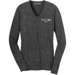 Embroidered Invictus V-Neck Sweater