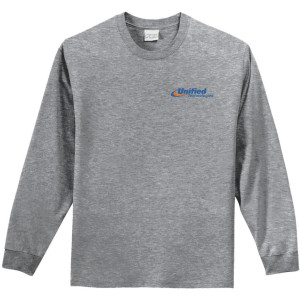 Port & Company® Long Sleeve Essential Tee - PC61LS (Blue Logo)