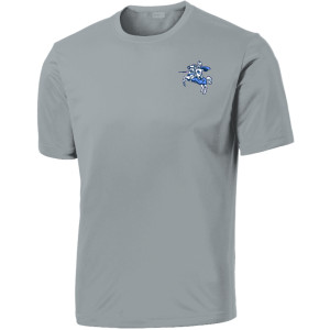 PCES sp CREST TRANSFER on ADULT UNISEX SS 100% Poly Tee