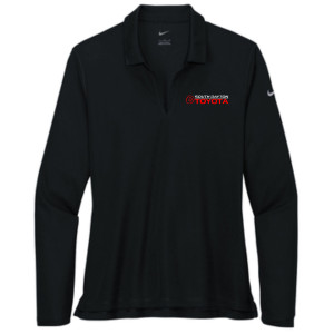 South Dayton Toyota – NKDC2105 Nike Ladies Dri-FIT Micro Pique 2.0 Long Sleeve Polo (White Logo)