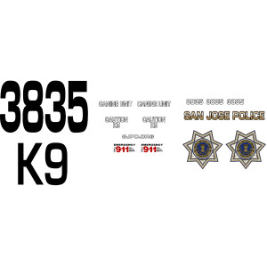 K9 POLICE CAR - NON REFLECTIVE